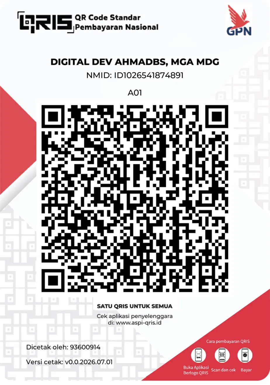 QRIS atas nama DIGITAL DEV AHMADBS